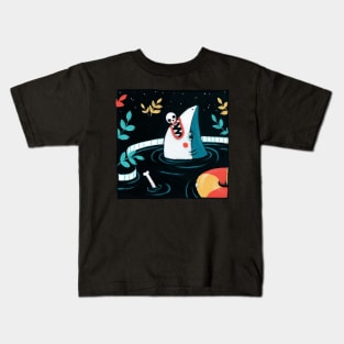 sharks eat skulls Kids T-Shirt